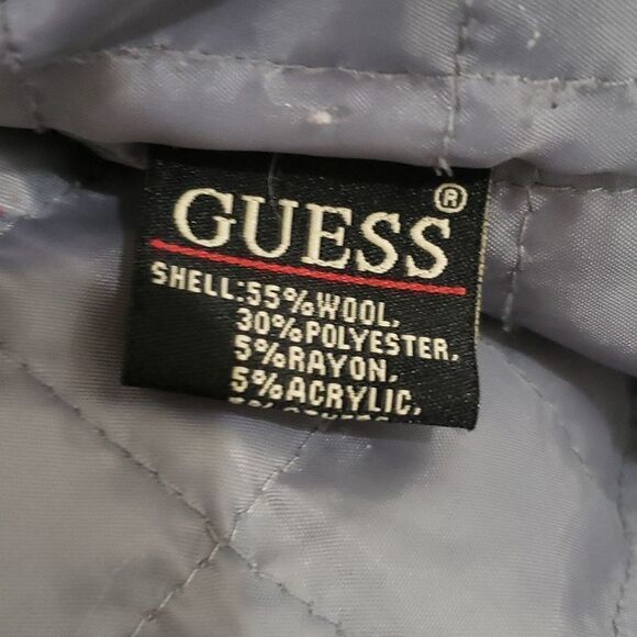 Guess Black Wool Jacket XXL - Picture 7 of 7